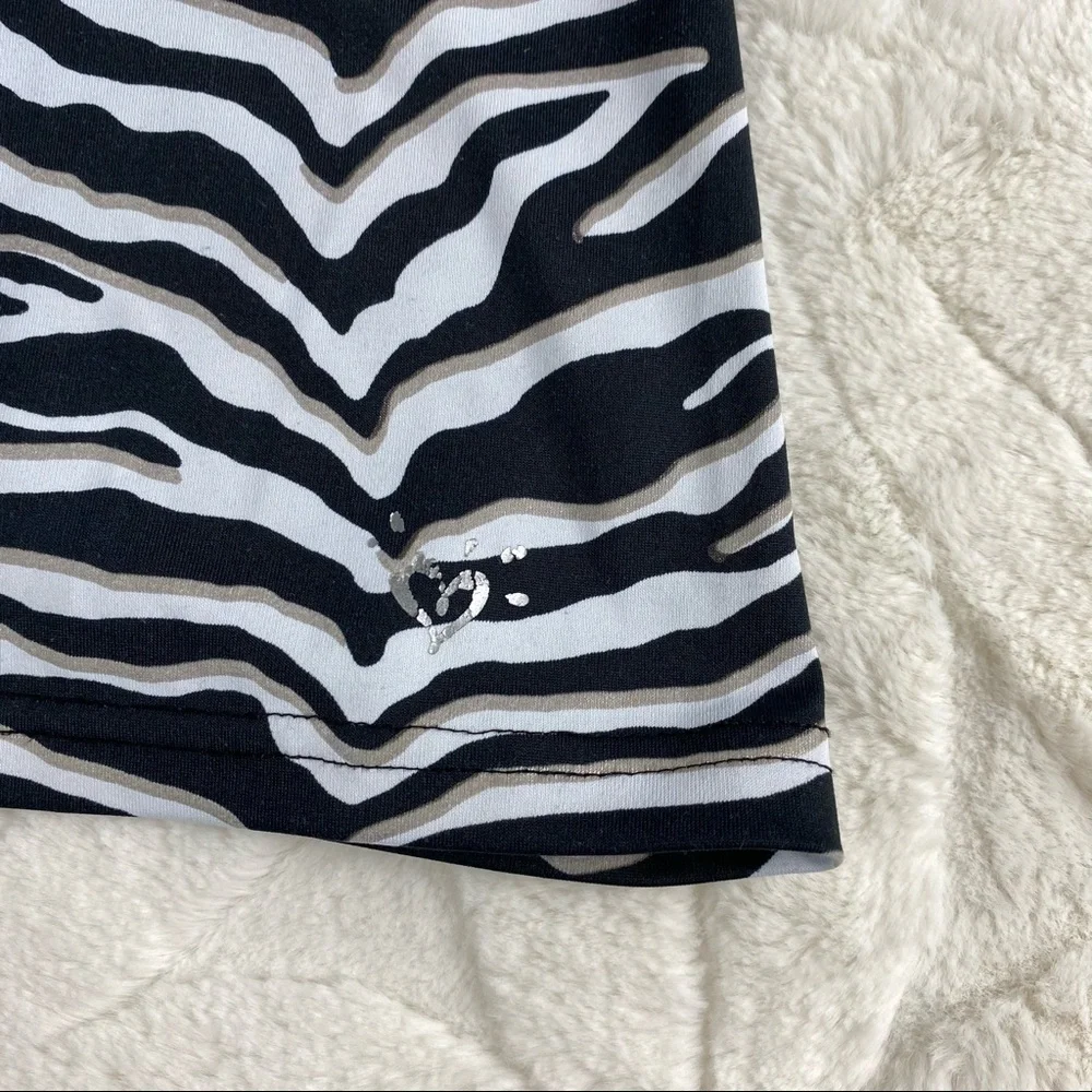 3/$20 Justice Girls Zebra Print Bike Shorts